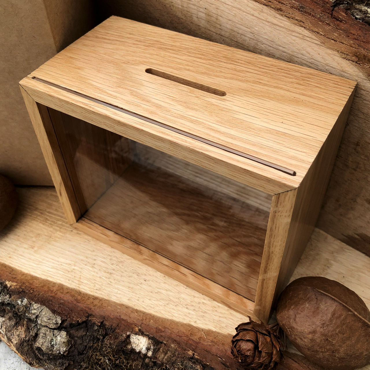 白橡木胖胖存錢筒